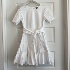 White Ruffle Dress